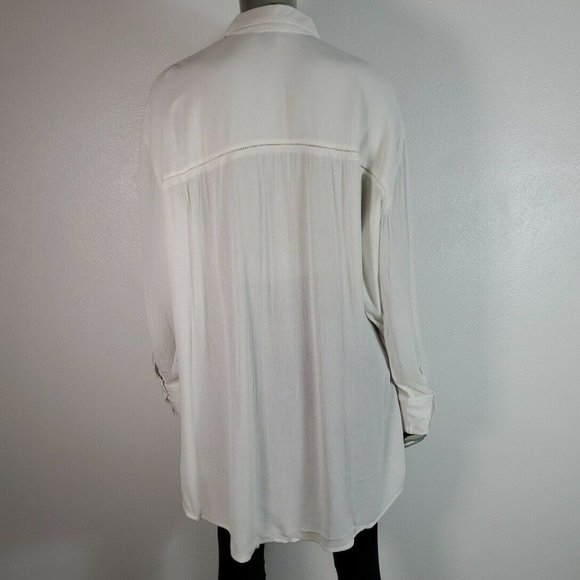 Roaman's Oversized Gauze Tunic Top Size 12W NWT - Picture 4 of 6